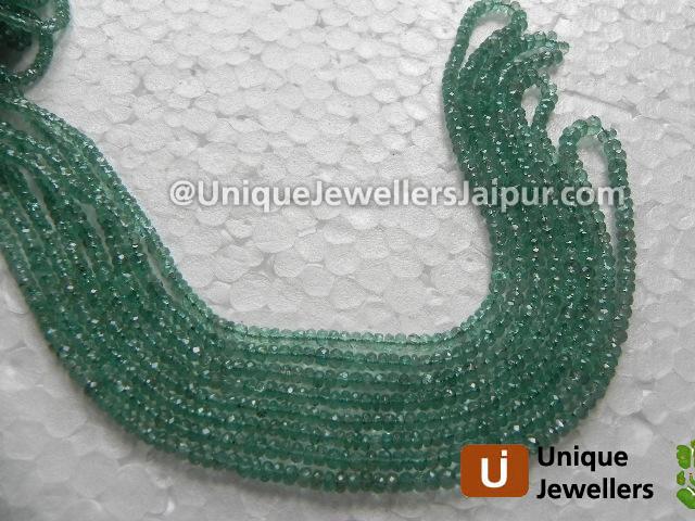 Emerald Faceted Roundelle Beads